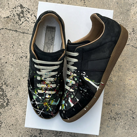 Maison Margiela GAT Paint Splatter Black - EU40.5 / US7.5 / UK6.5