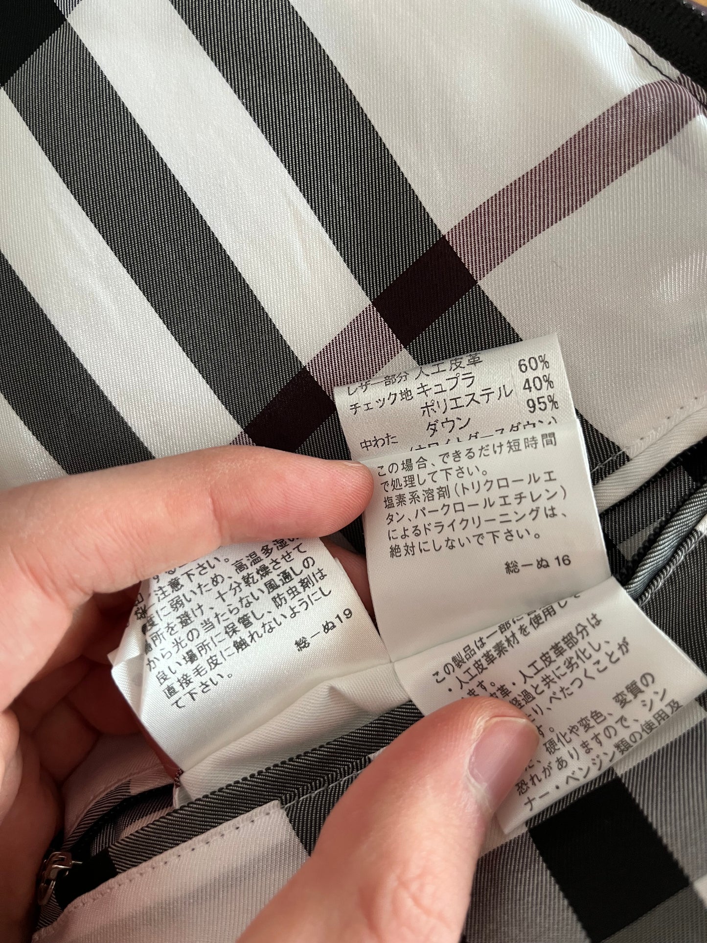 Burberry Black Label Glossy Purple Jacket - M - Real Silver Fox Fur