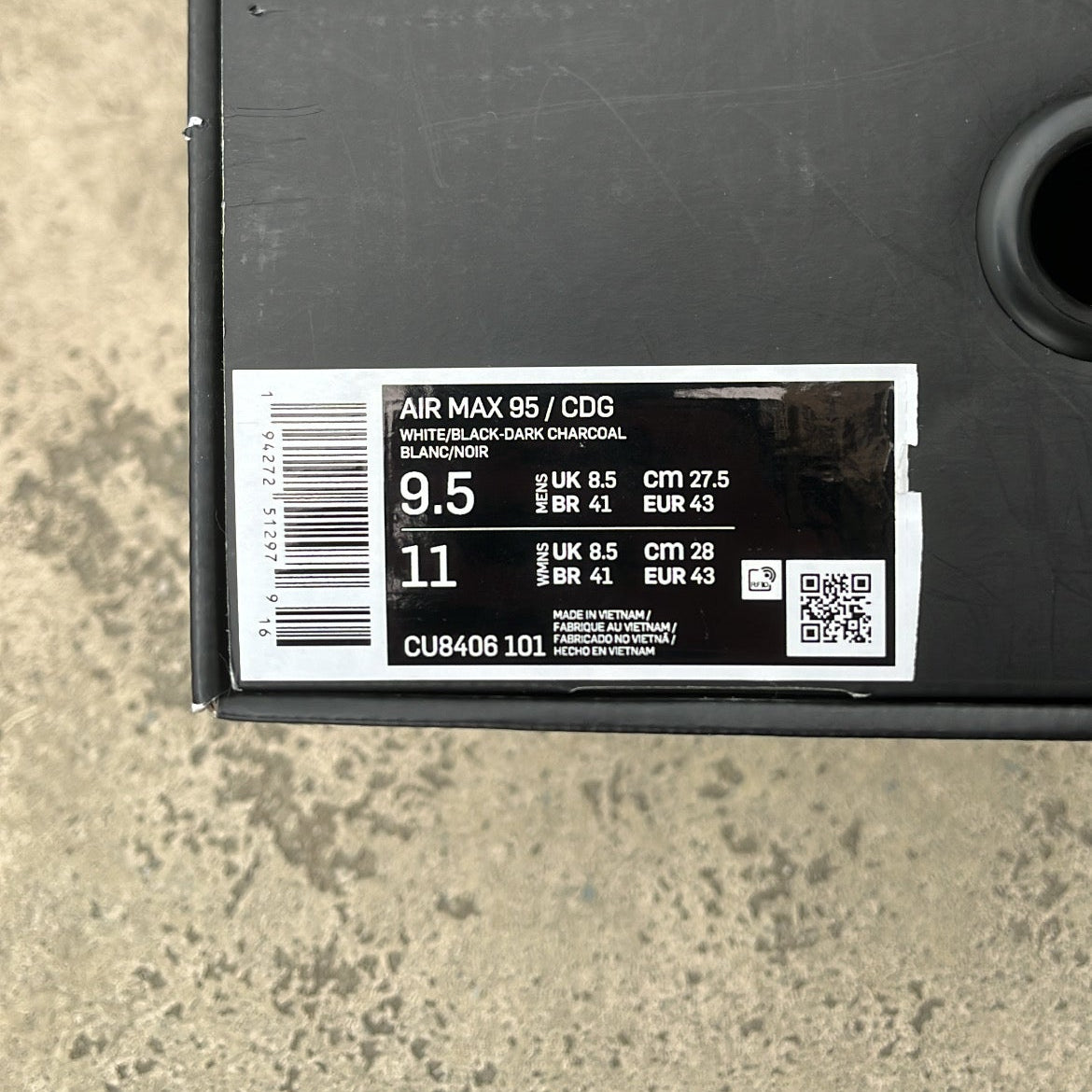 Air Max 95 CDG Grey - EU43 / US9.5 / UK8.5