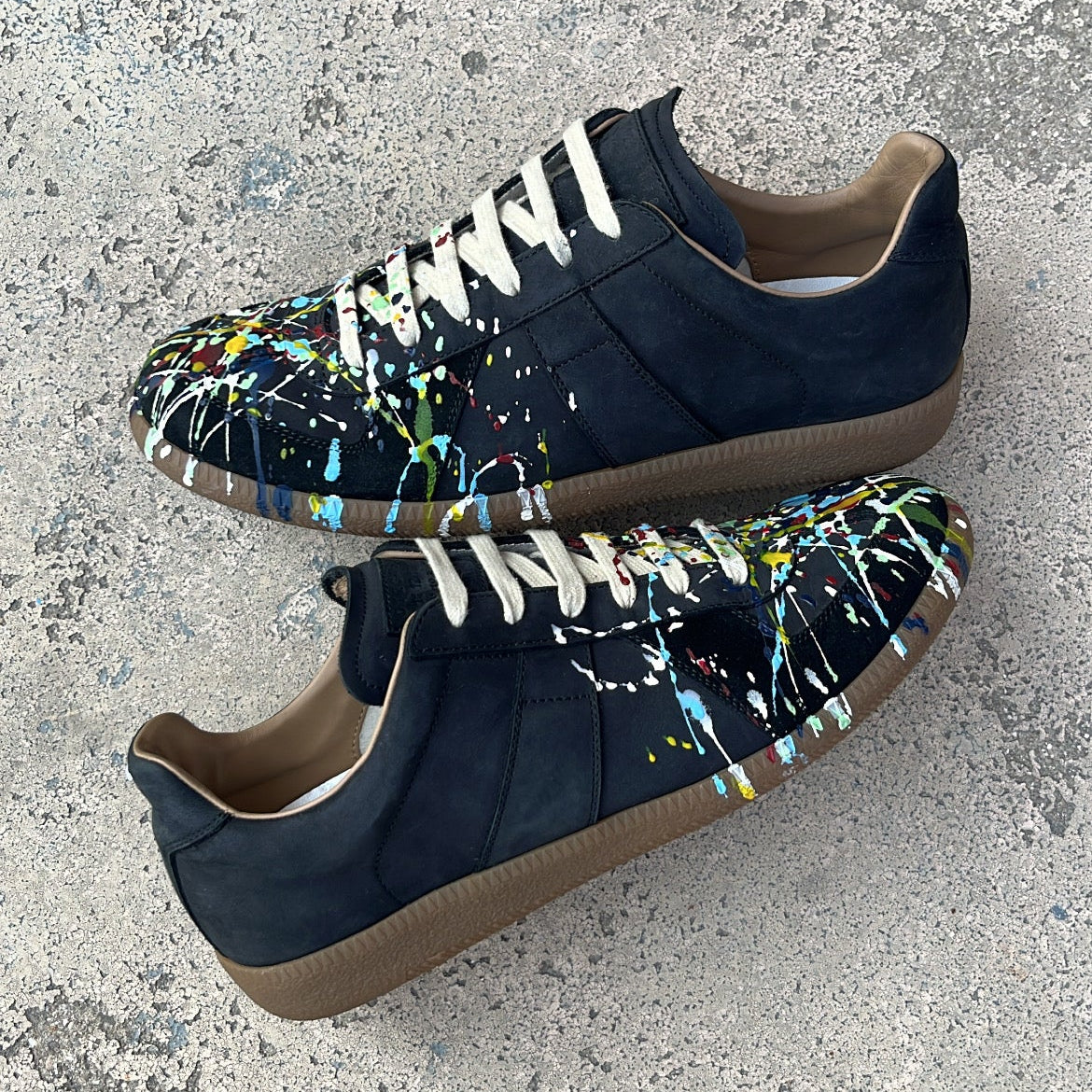 Maison Margiela GAT Paint Splatter Black - EU40.5 / US7.5 / UK6.5