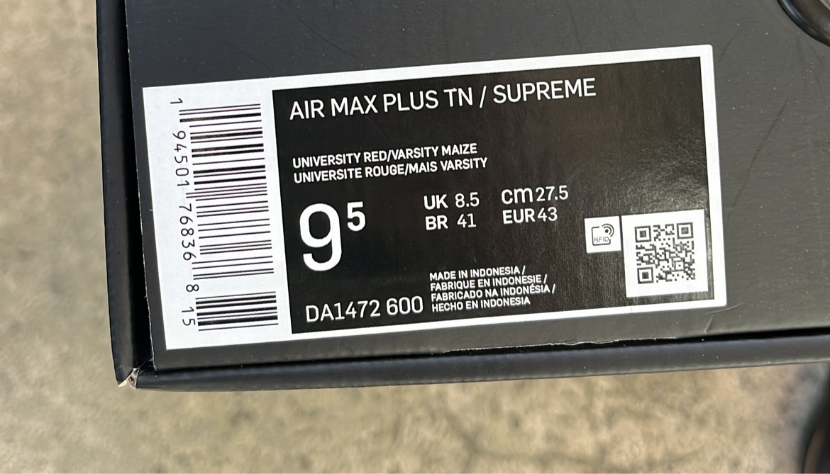 Tn Supreme Red - EU43 / US9.5 / UK8.5