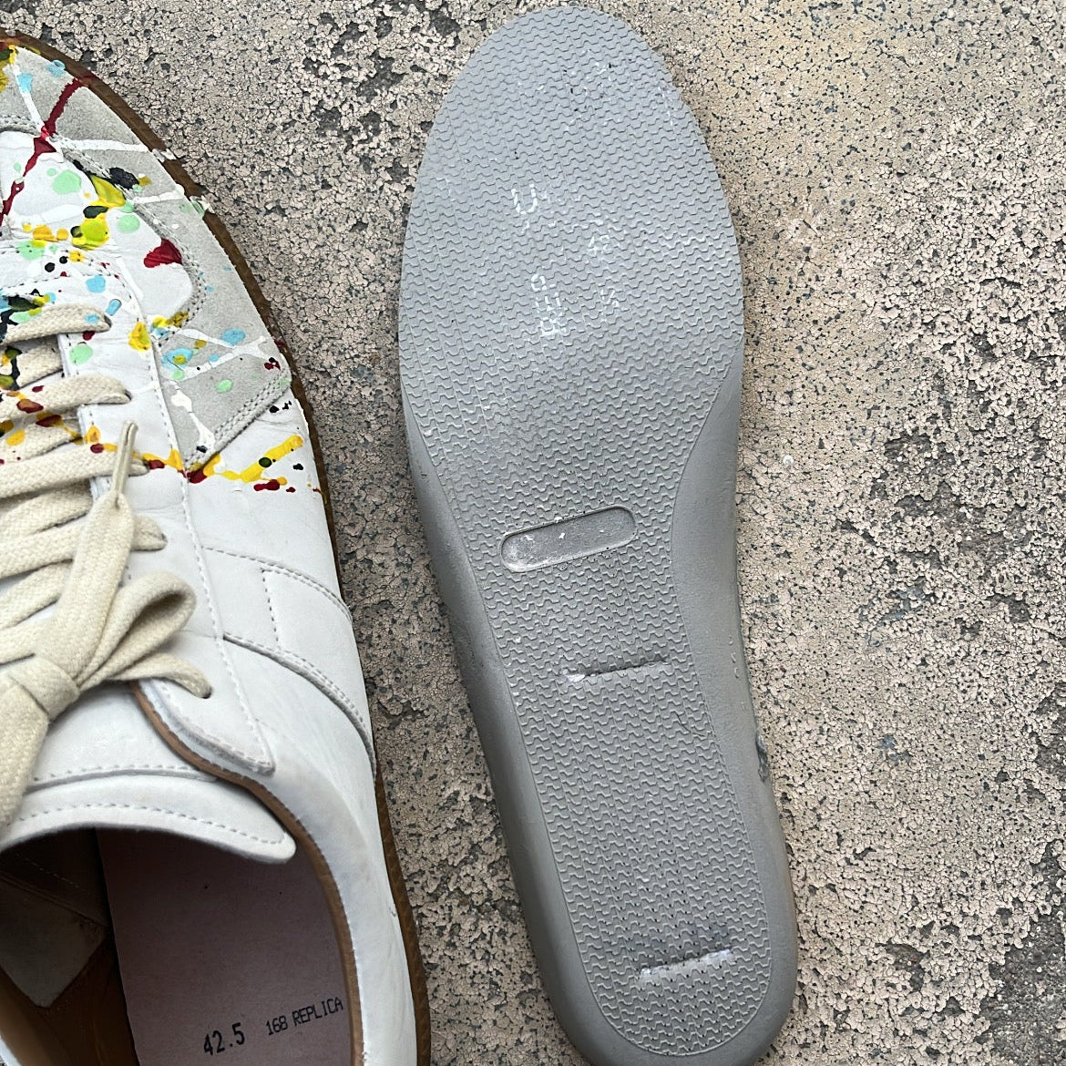Maison Margiela GAT Paint Splatter White - EU42.5 / US9 / UK8