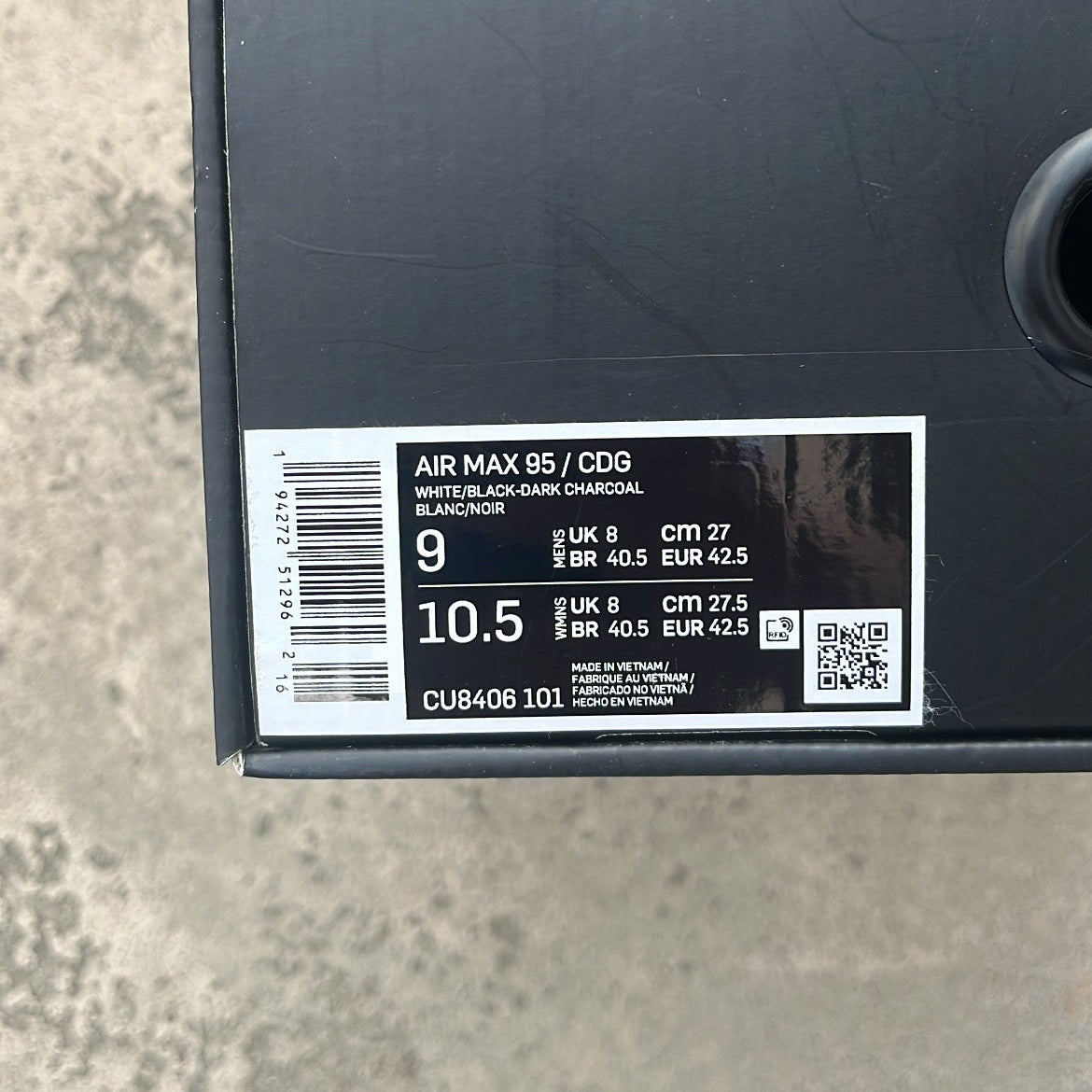 Air Max 95 CDG Grey - EU42.5 / US9 / UK8