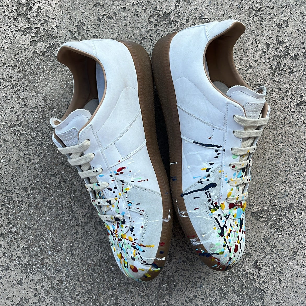 Maison Margiela GAT Paint Splatter White - EU41 / US8 / UK7