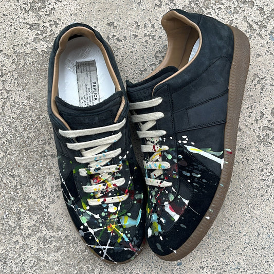 Maison Margiela GAT Paint Splatter Black - EU40.5 / US7.5 / UK6.5
