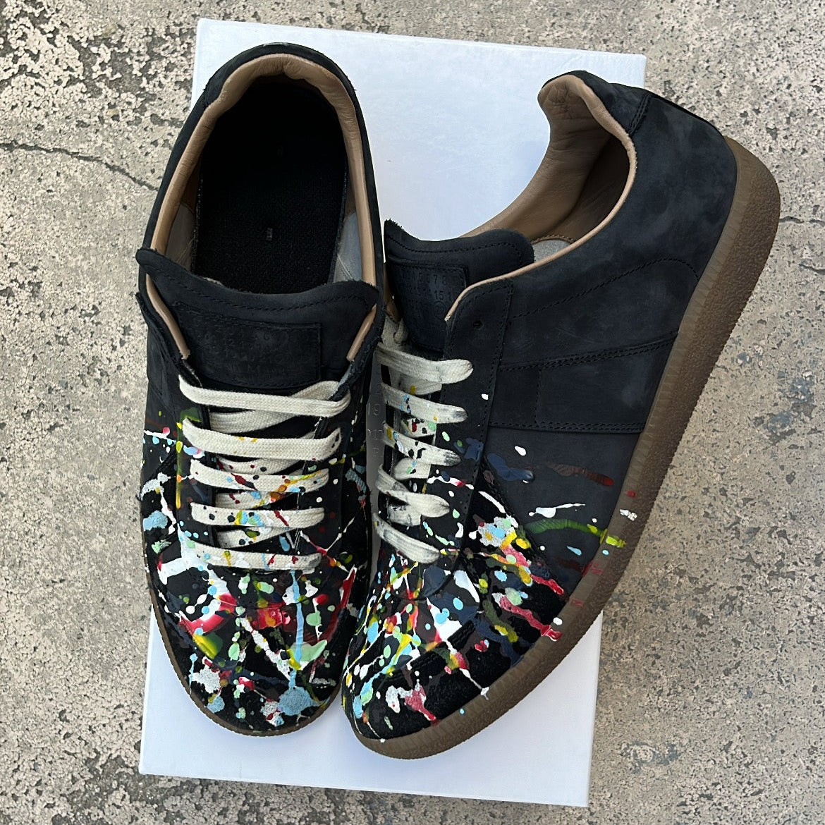 Maison Margiela GAT Paint Splatter Black - EU43 / US9.5 / UK8.5