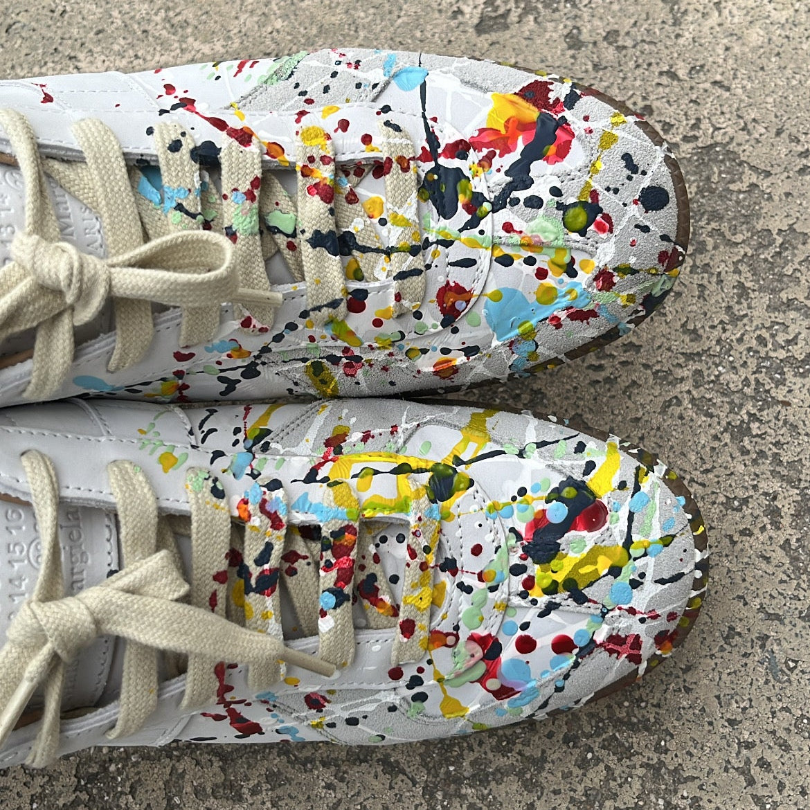 Maison Margiela GAT Paint Splatter White - EU41.5 / US8 / UK7