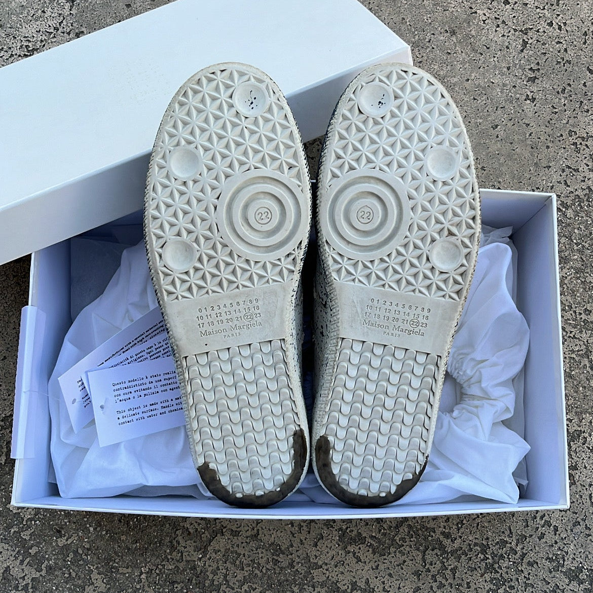 Maison Margiela GAT Paint Splatter Oil Blue - EU42 / US8.5 / UK7.5