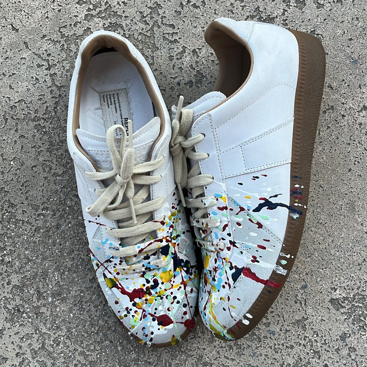 Maison Margiela GAT Paint Splatter White - EU40 / US7 / UK6