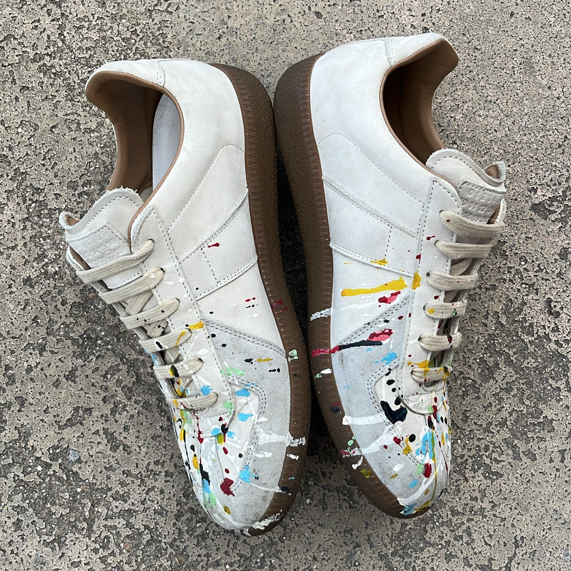 Maison Margiela GAT Paint Splatter White - EU39 / US6 / UK5