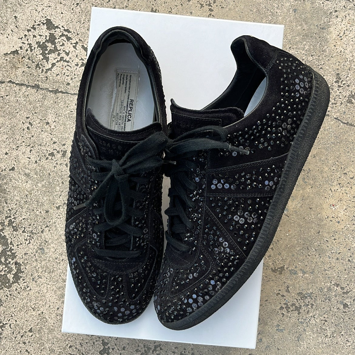 Maison Margiela GAT Swarovski Black Crystal - EU42 / US8.5 / UK7.5
