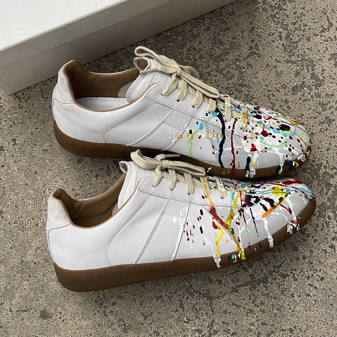 Maison Margiela GAT Paint Splatter White - EU43 / US9.5 / UK8.5