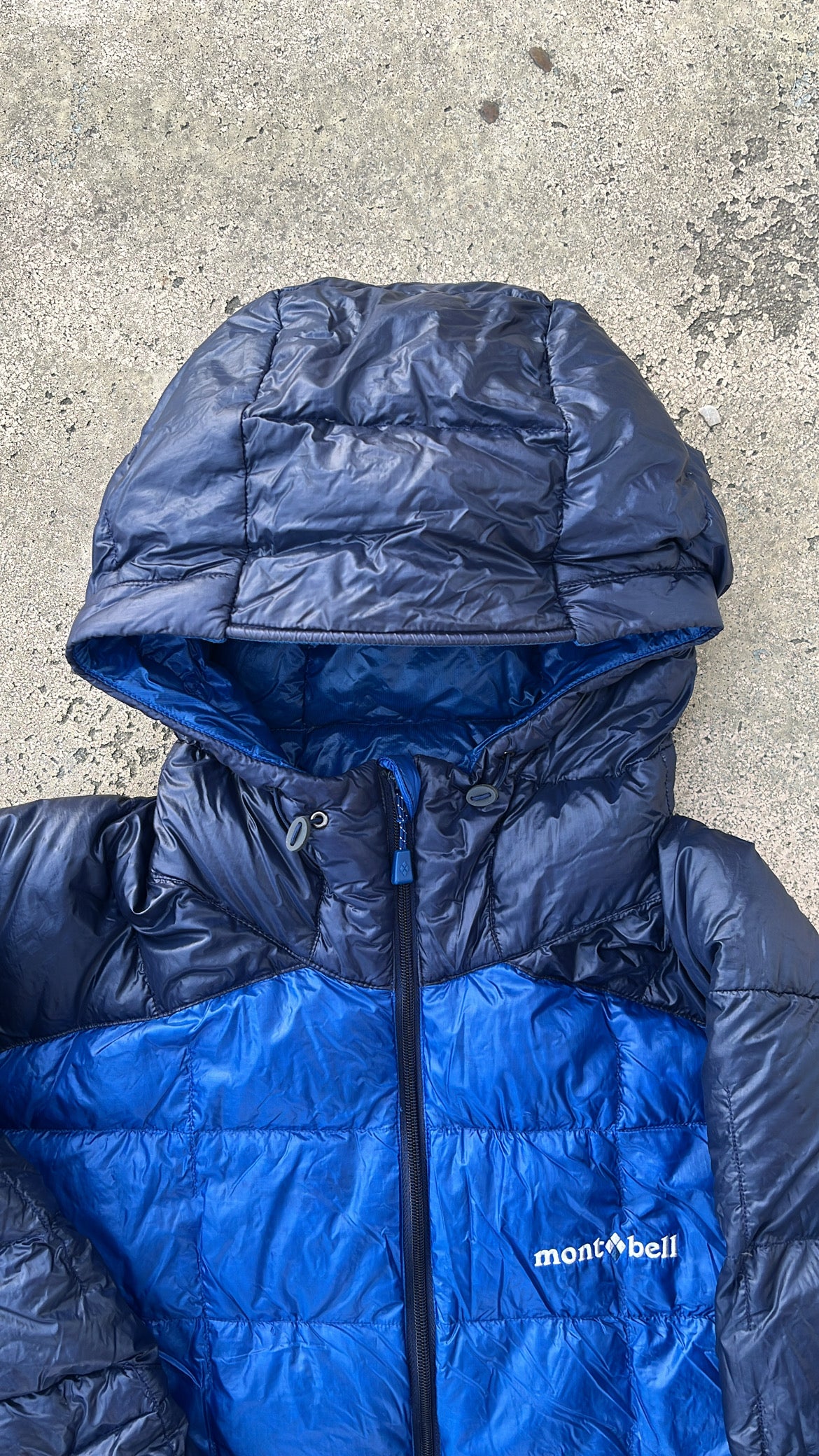 Montbell Alpine Light Down Puffer Blue Shiny - S