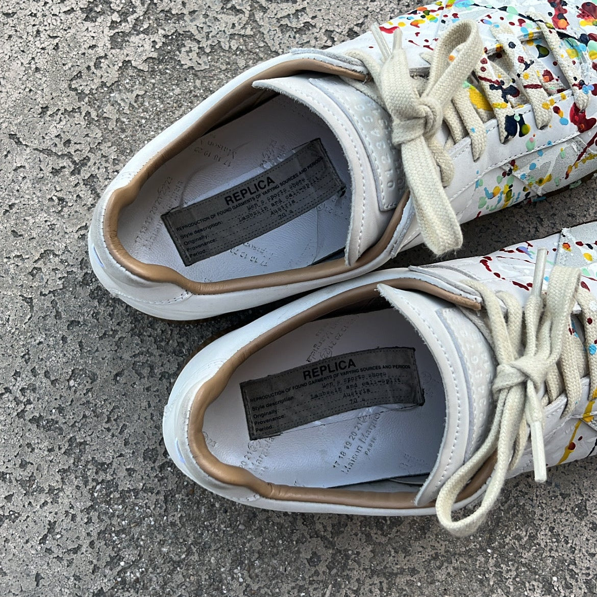 Maison Margiela GAT Paint Splatter White - EU40.5 / US7.5 / UK6.5