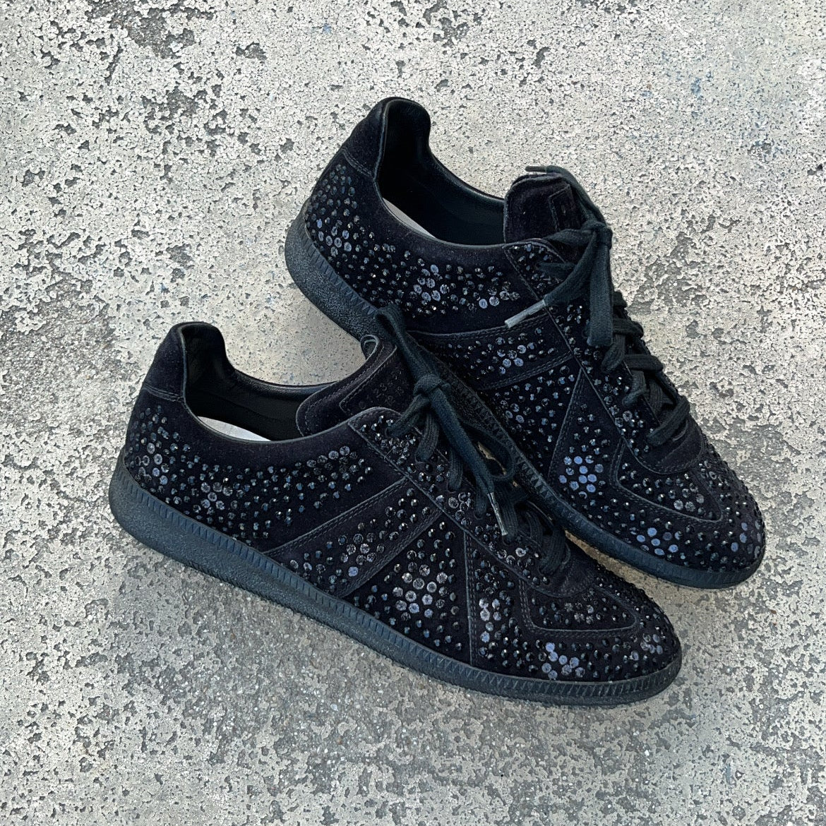 Maison Margiela GAT Swarovski Black Crystal - EU42 / US8.5 / UK7.5
