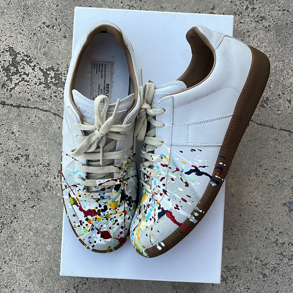 Maison Margiela GAT Paint Splatter White - EU40 / US7 / UK6