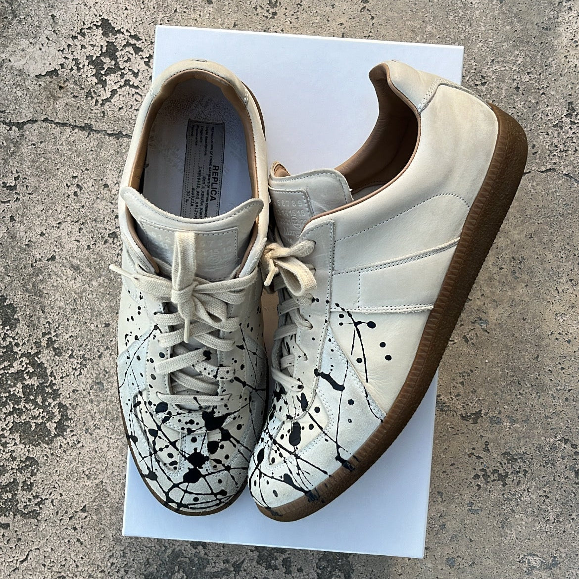 Maison Margiela GAT Paint Splatter Beige - EU42 / US8.5 / UK7.5