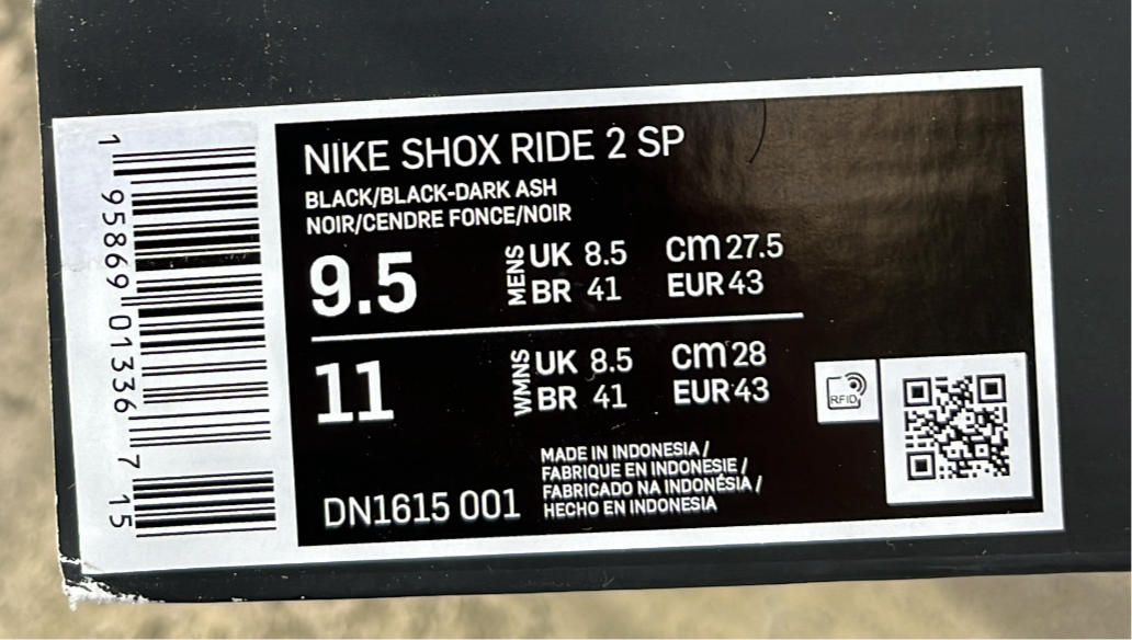 Shox Supreme Black - EU43 / US9,5 / UK8,5