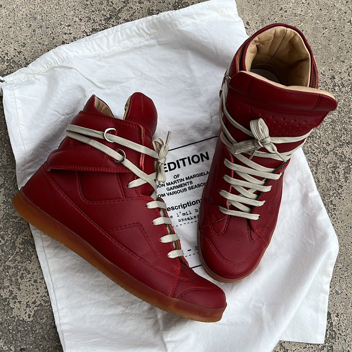 Maison Margiela x H&M High-Top Red - EU42 / US8.5 / UK7.5