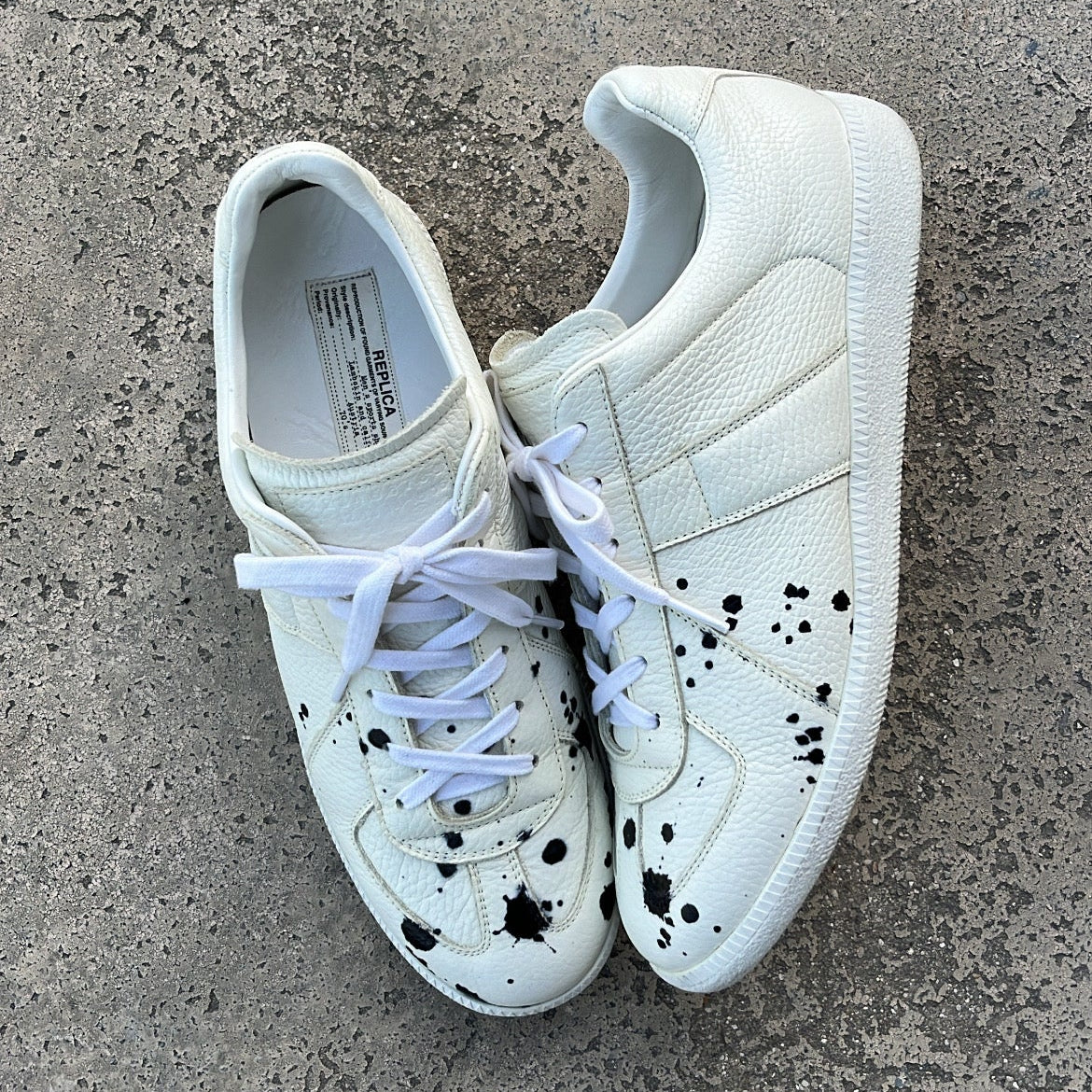 Maison Margiela GAT Paint Splatter Black & White - EU43 / US9.5 / UK8.5