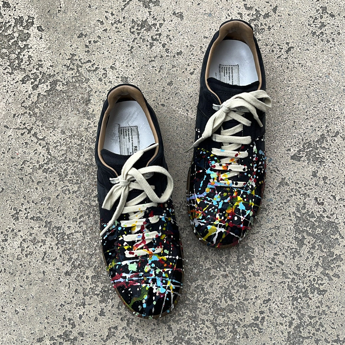 Maison Margiela GAT Paint Splatter Black - EU40 / US7 / UK6