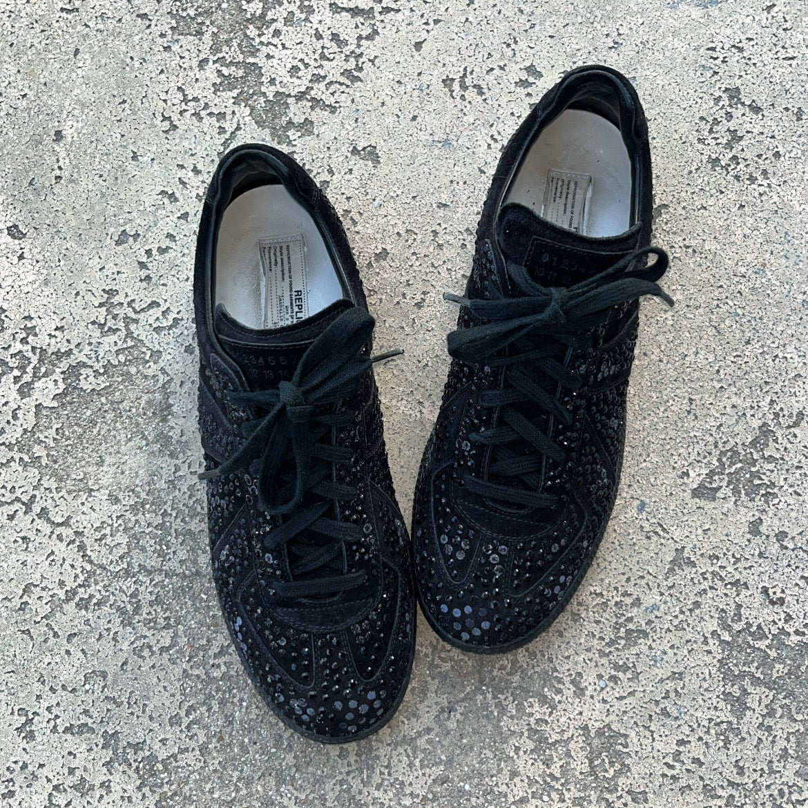 Maison Margiela GAT Swarovski Black Crystal - EU42 / US8.5 / UK7.5