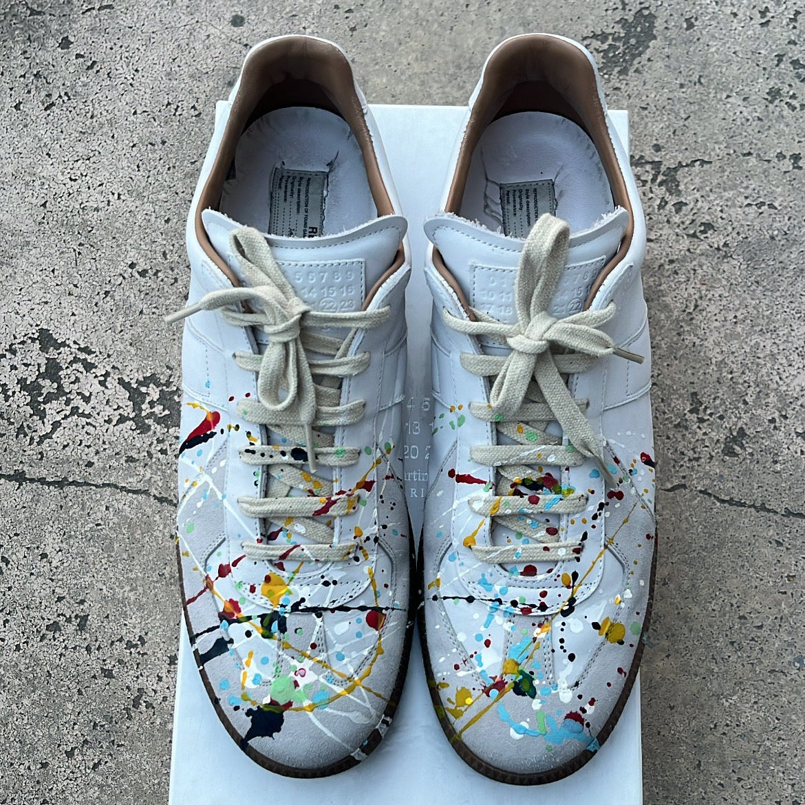 Maison Margiela GAT Paint Splatter White - EU45 / US11 / UK10