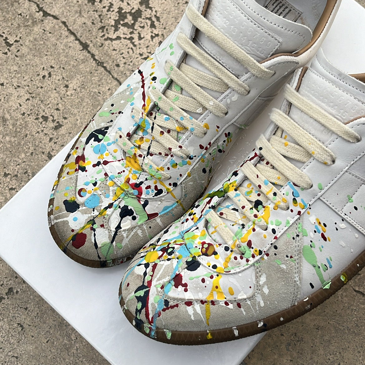 Maison Margiela GAT Paint Splatter White - EU42 / US8.5 / UK7.5