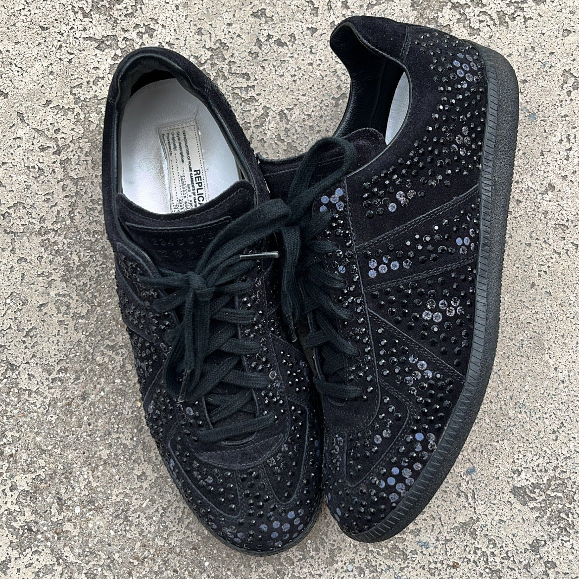 Maison Margiela GAT Swarovski Black Crystal - EU42 / US8.5 / UK7.5