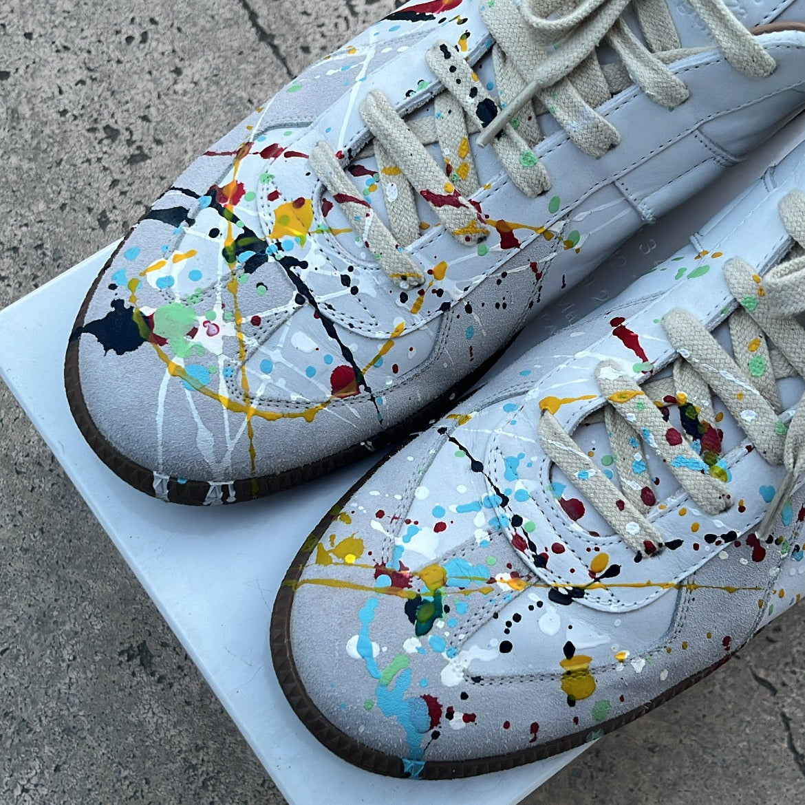 Maison Margiela GAT Paint Splatter White - EU45 / US11 / UK10