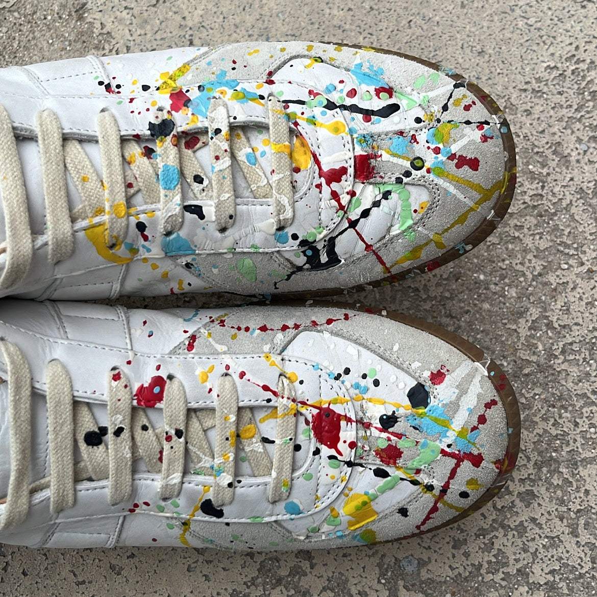Maison Margiela GAT Paint Splatter White - EU43 / US9.5 / UK8.5