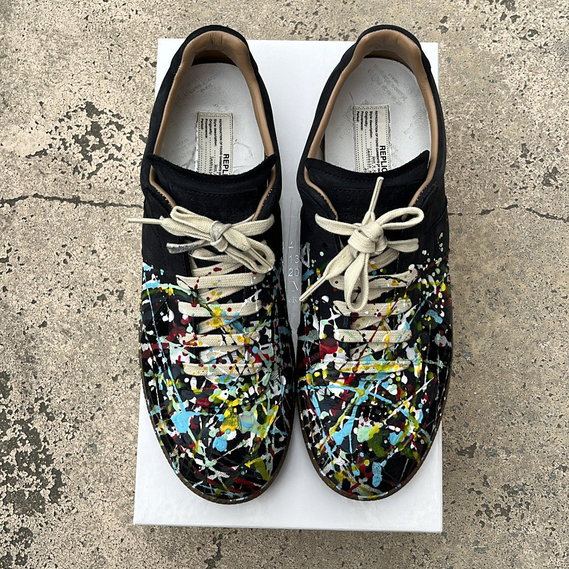 Maison Margiela GAT Paint Splatter Black - EU44 / US10 / UK9