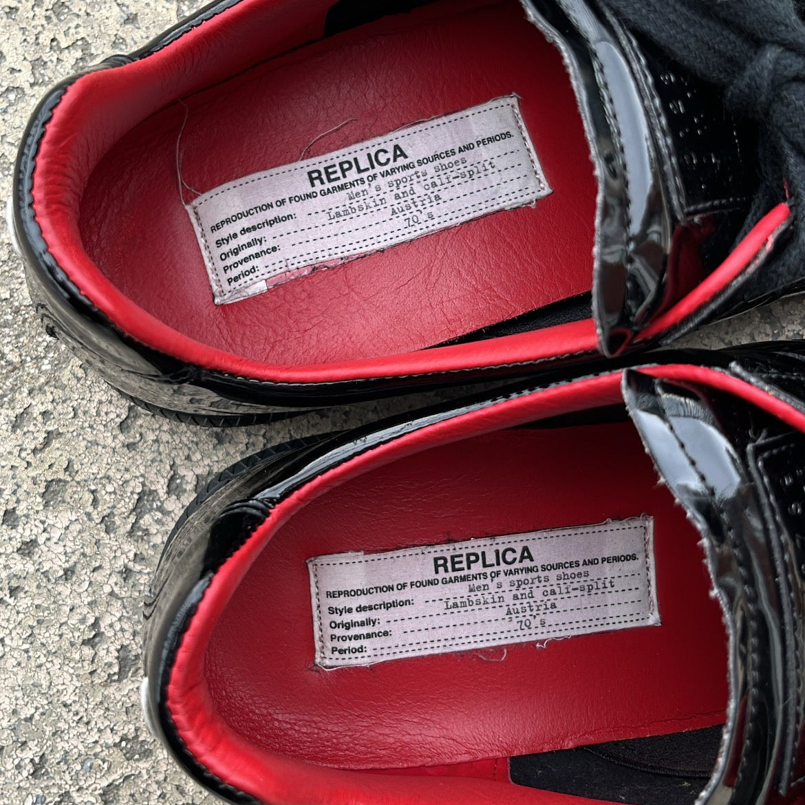 Maison Margiela GAT Black Patent - EU44 / US10 / UK9