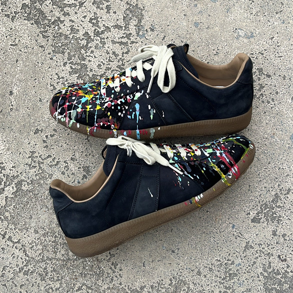 Maison Margiela GAT Paint Splatter Black - EU40 / US7 / UK6