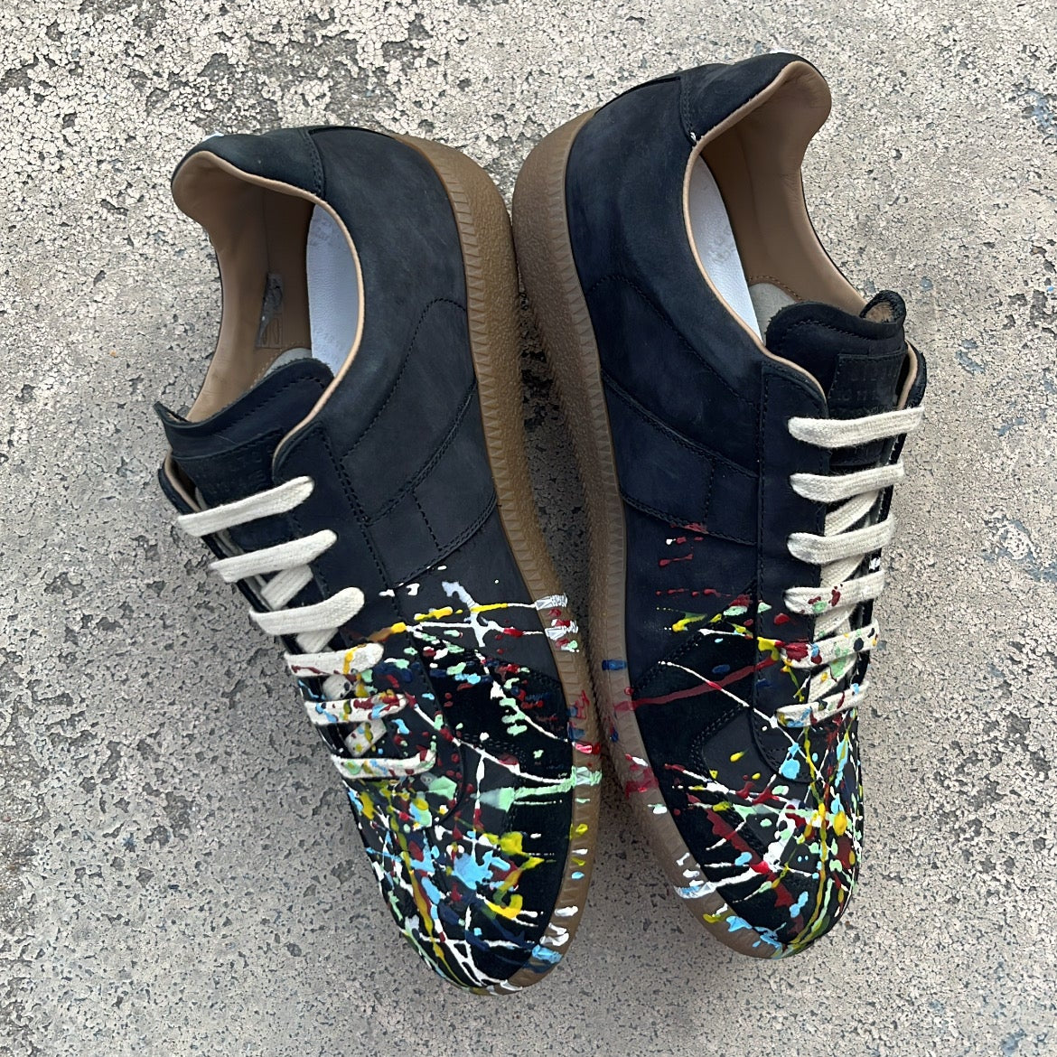 Maison Margiela GAT Paint Splatter Black - EU40.5 / US7.5 / UK6.5