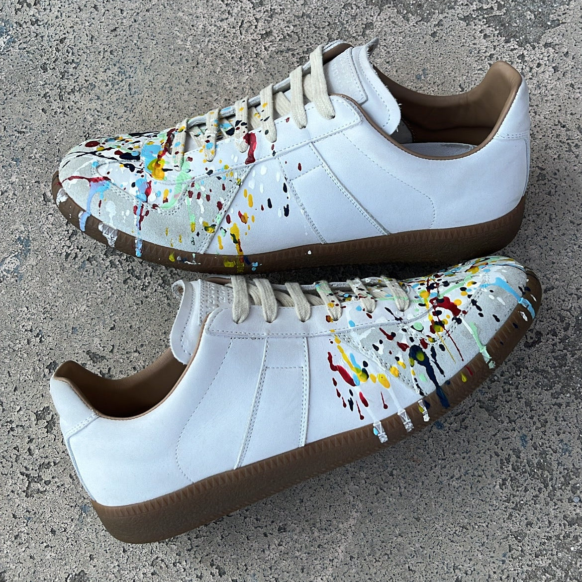 Maison Margiela GAT Paint Splatter White - EU41 / US8 / UK7