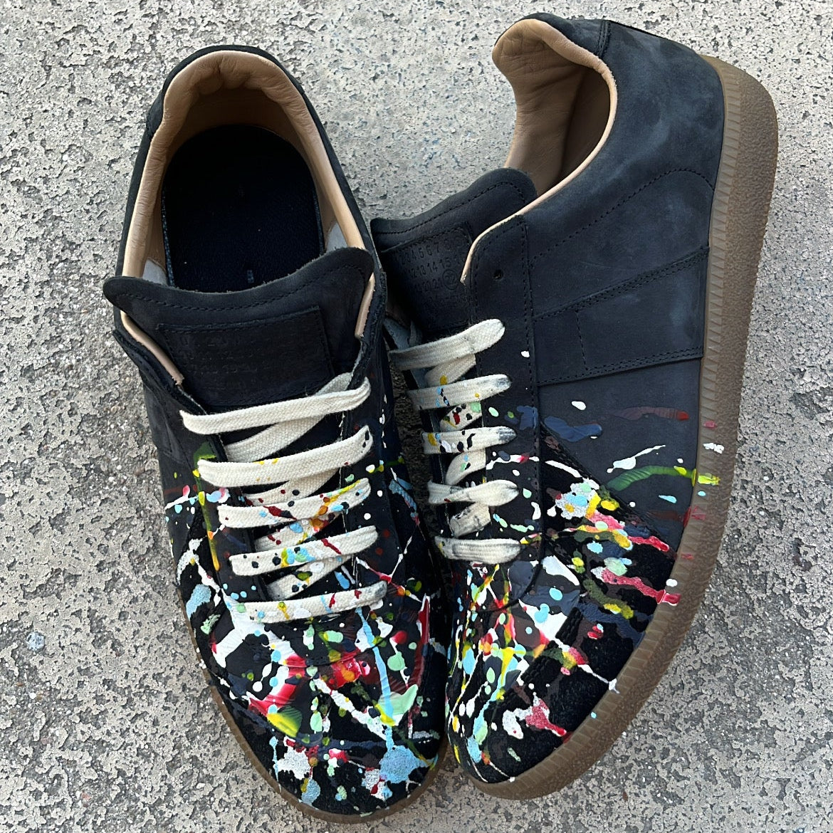 Maison Margiela GAT Paint Splatter Black - EU43 / US9.5 / UK8.5