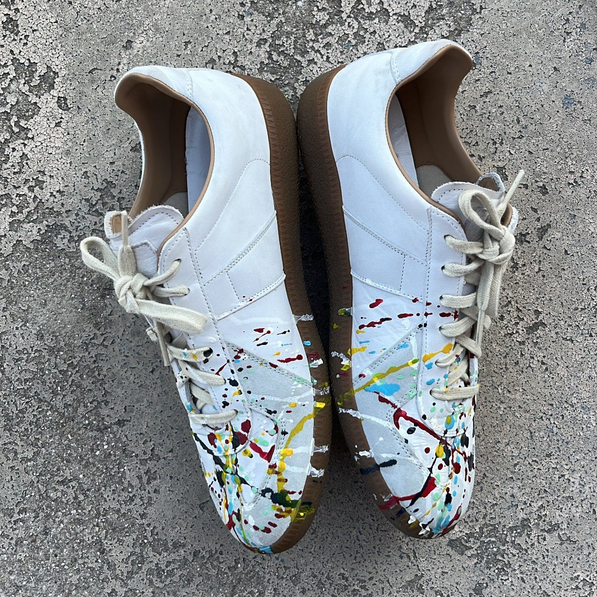 Maison Margiela GAT Paint Splatter White - EU42 / US8.5 / UK7.5