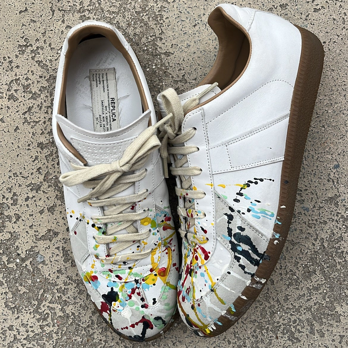 Maison Margiela GAT Paint Splatter White - EU42.5 / US9 / UK8
