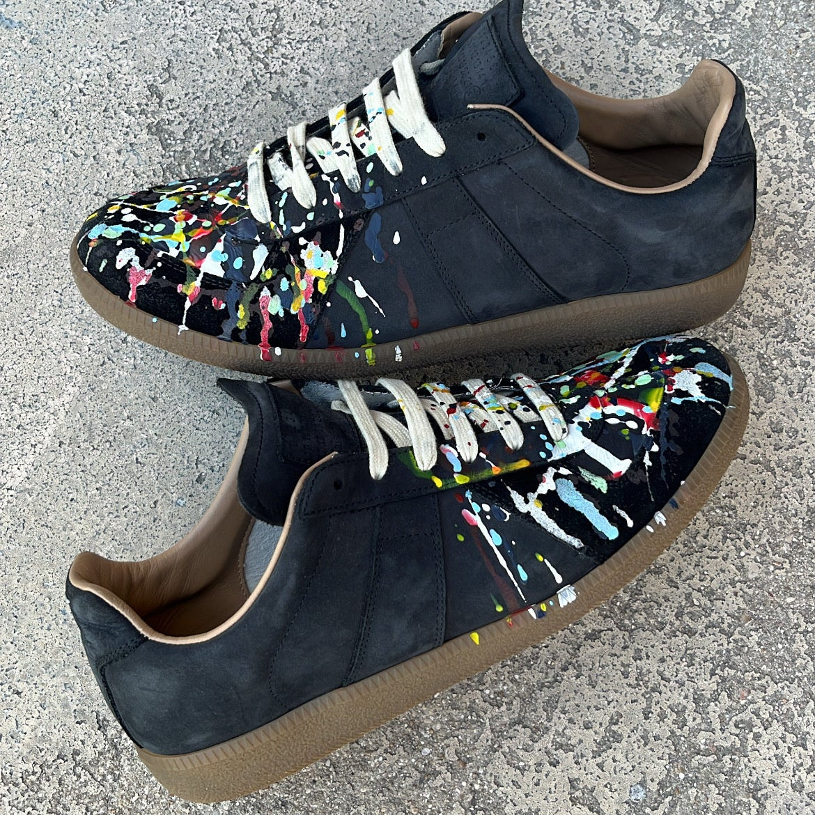 Maison Margiela GAT Paint Splatter Black - EU43 / US9.5 / UK8.5