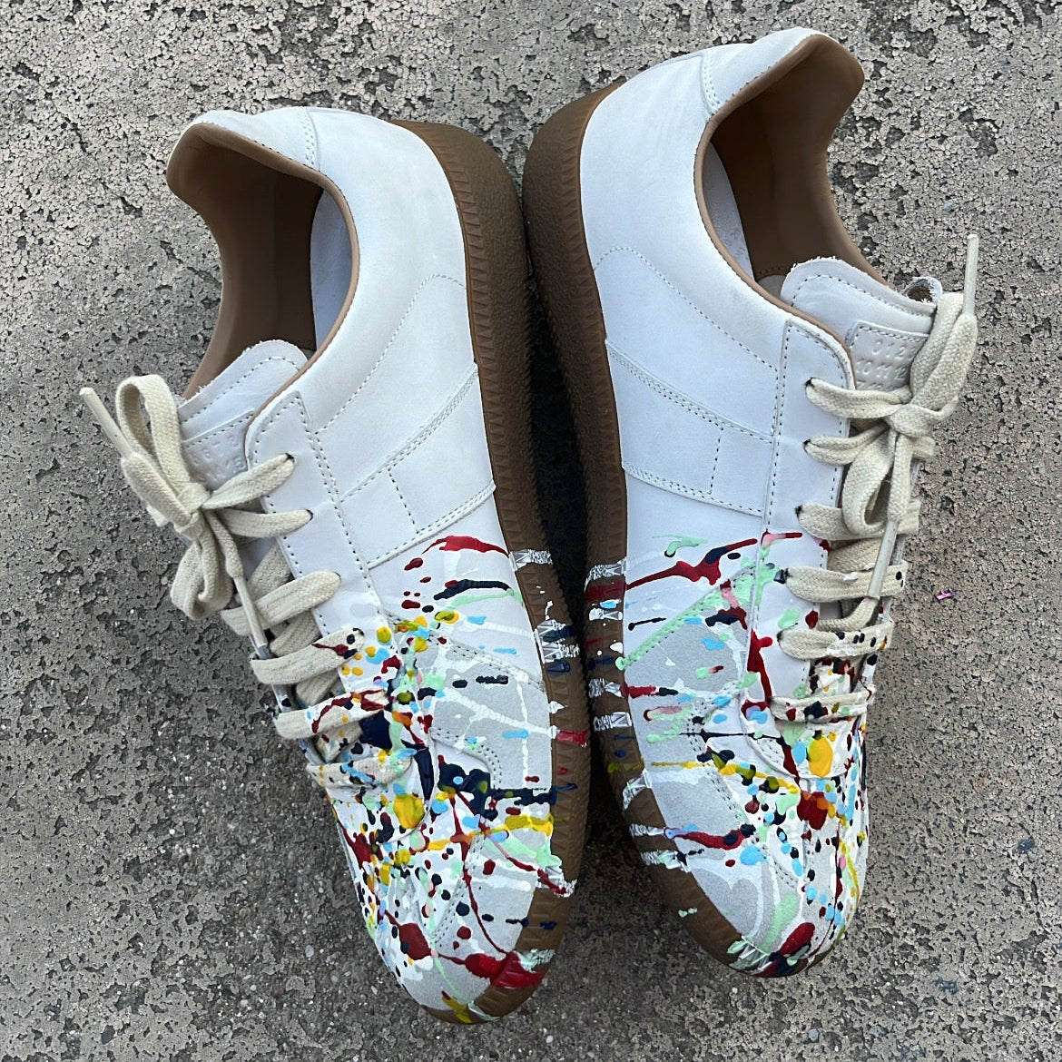 Maison Margiela GAT Paint Splatter White - EU40 / US7 / UK6