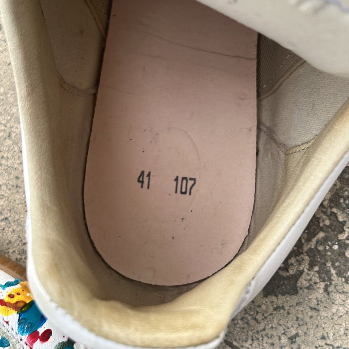 Maison Margiela GAT Paint Splatter White 2012 - EU41 / US8 / UK7