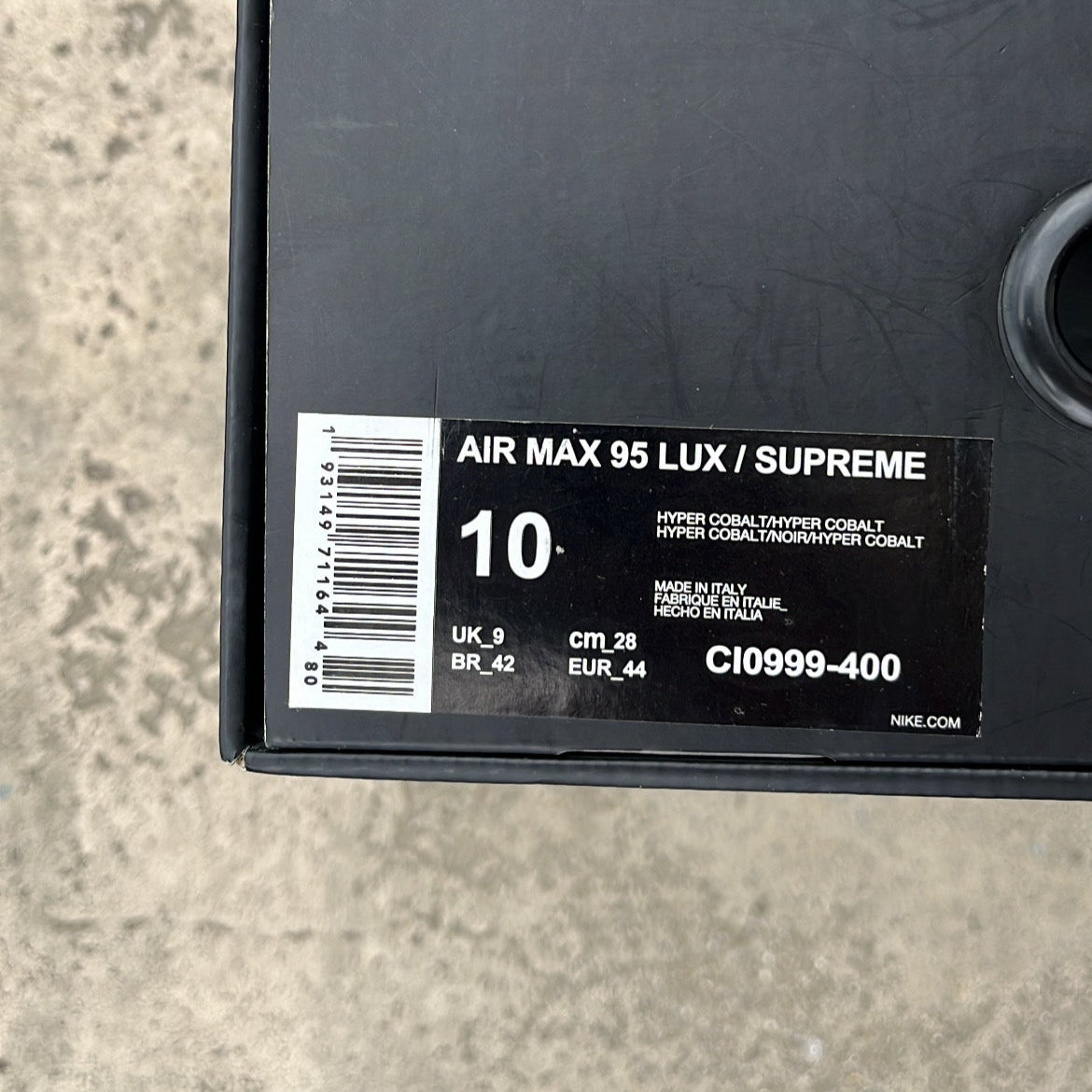 Air Max 95 Supreme Blue - EU44 / US10 / UK9