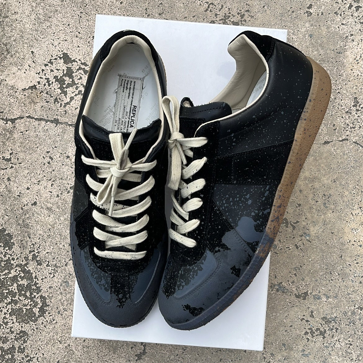 Maison Margiela GAT Paint Splatter Grey - EU43 / US9.5 / UK8.5