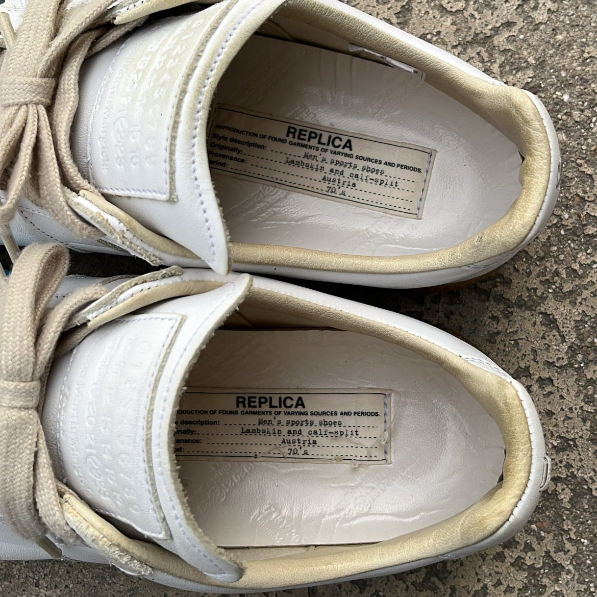 Maison Margiela GAT Paint Splatter White 2012 - EU41 / US8 / UK7