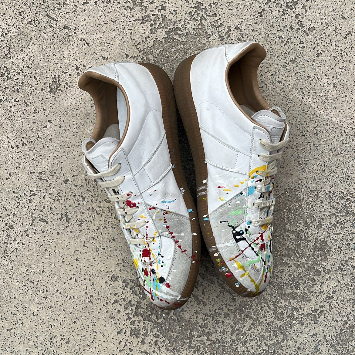 Maison Margiela GAT Paint Splatter White - EU43 / US9.5 / UK8.5