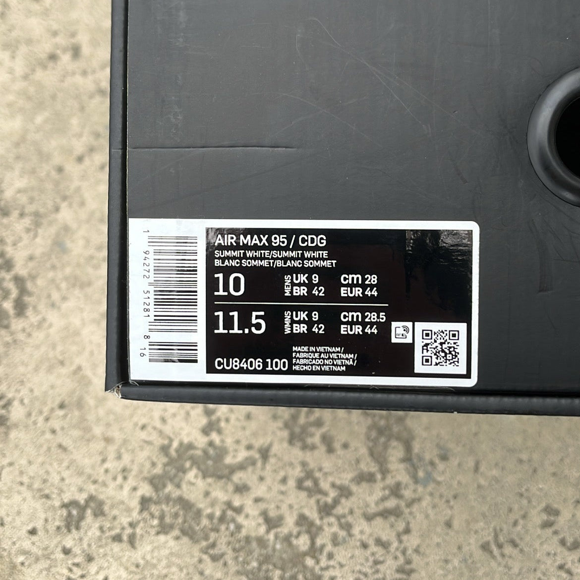 Air Max 95 CDG White - EU44 / US10 / UK9