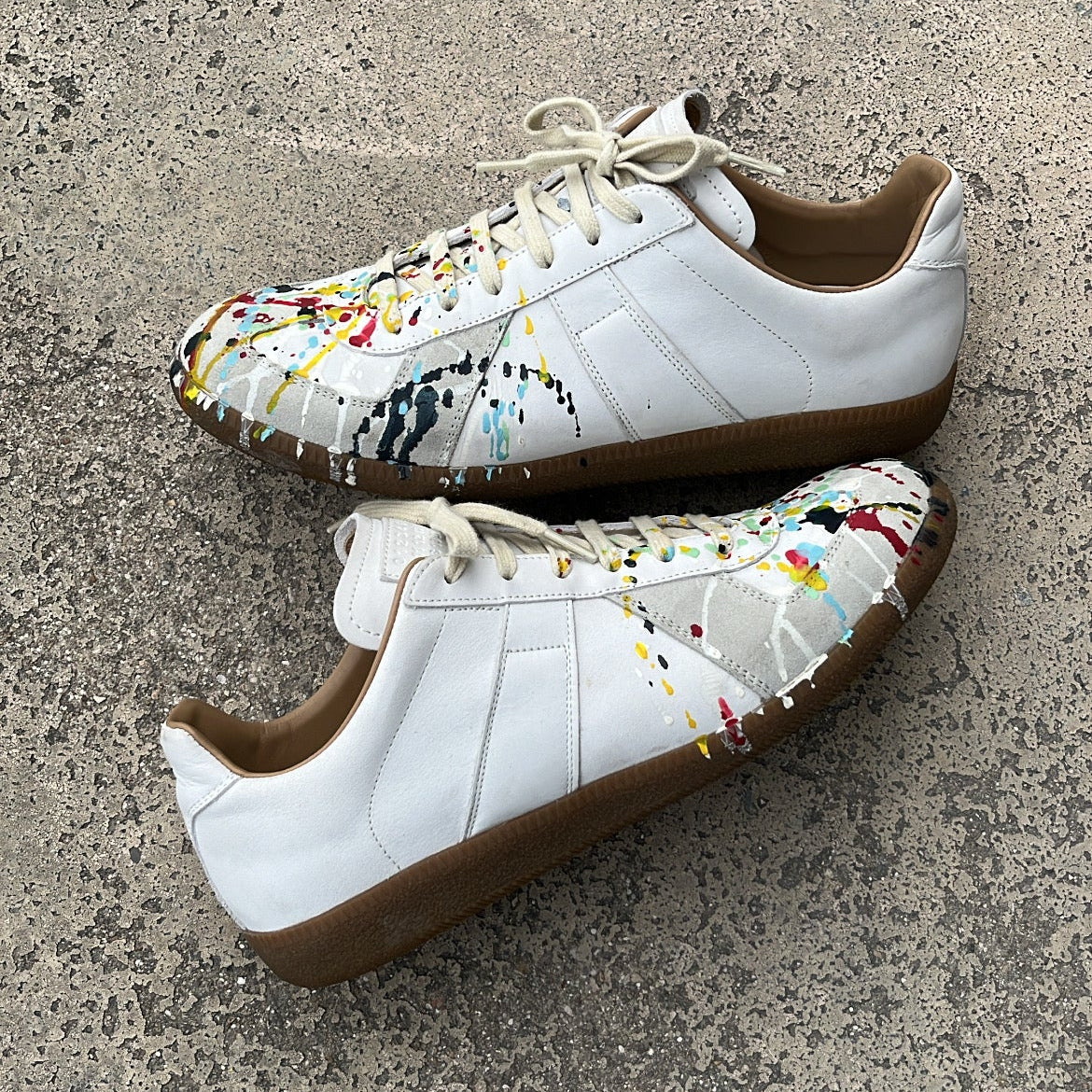 Maison Margiela GAT Paint Splatter White - EU42.5 / US9 / UK8