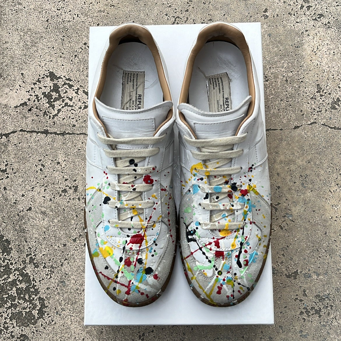 Maison Margiela GAT Paint Splatter White - EU43 / US9.5 / UK8.5