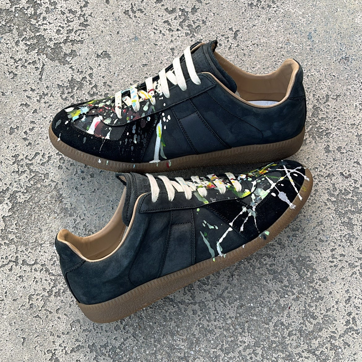 Maison Margiela GAT Paint Splatter Black - EU40.5 / US7.5 / UK6.5